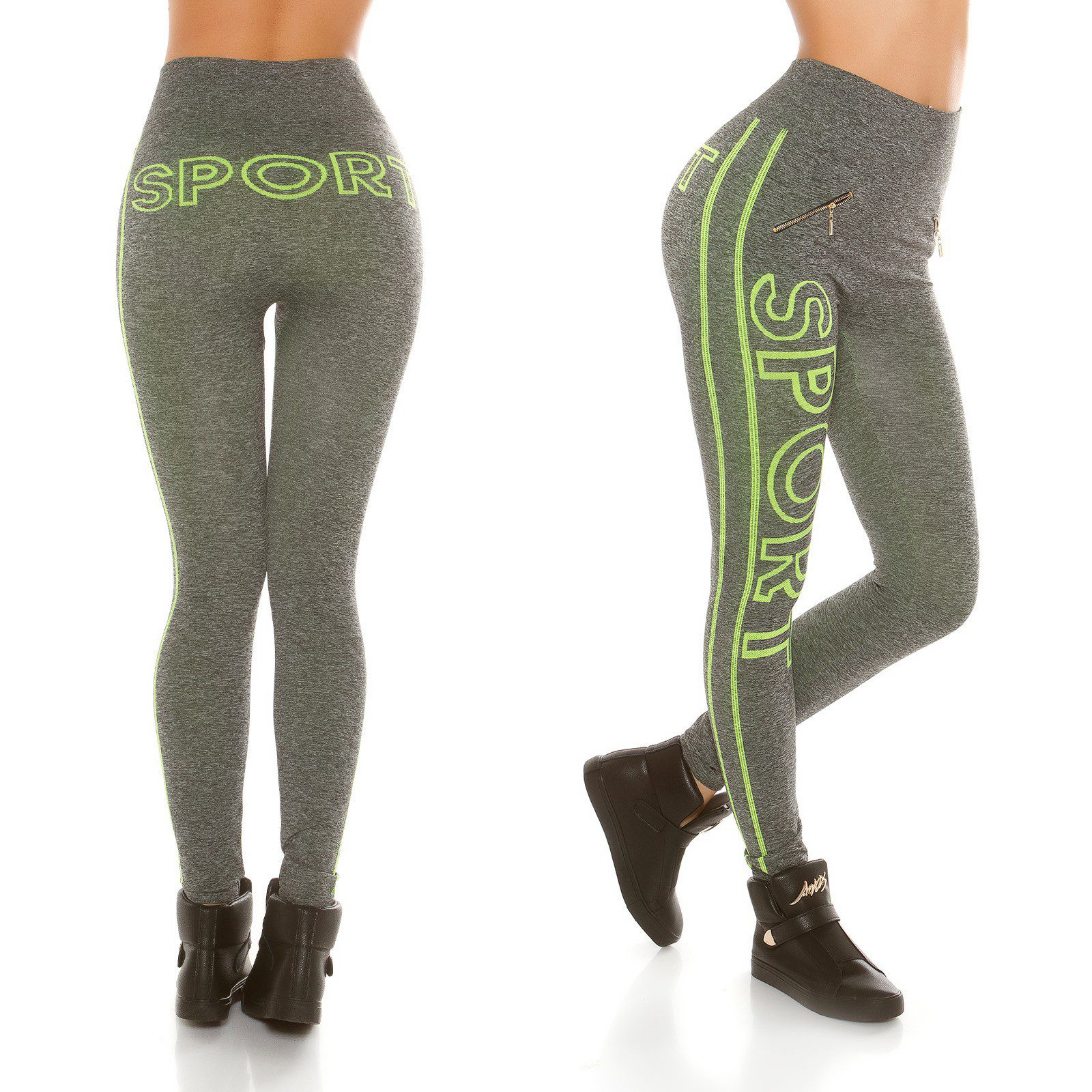 Leggings sportswear MAYA couleur jaune – Image 2