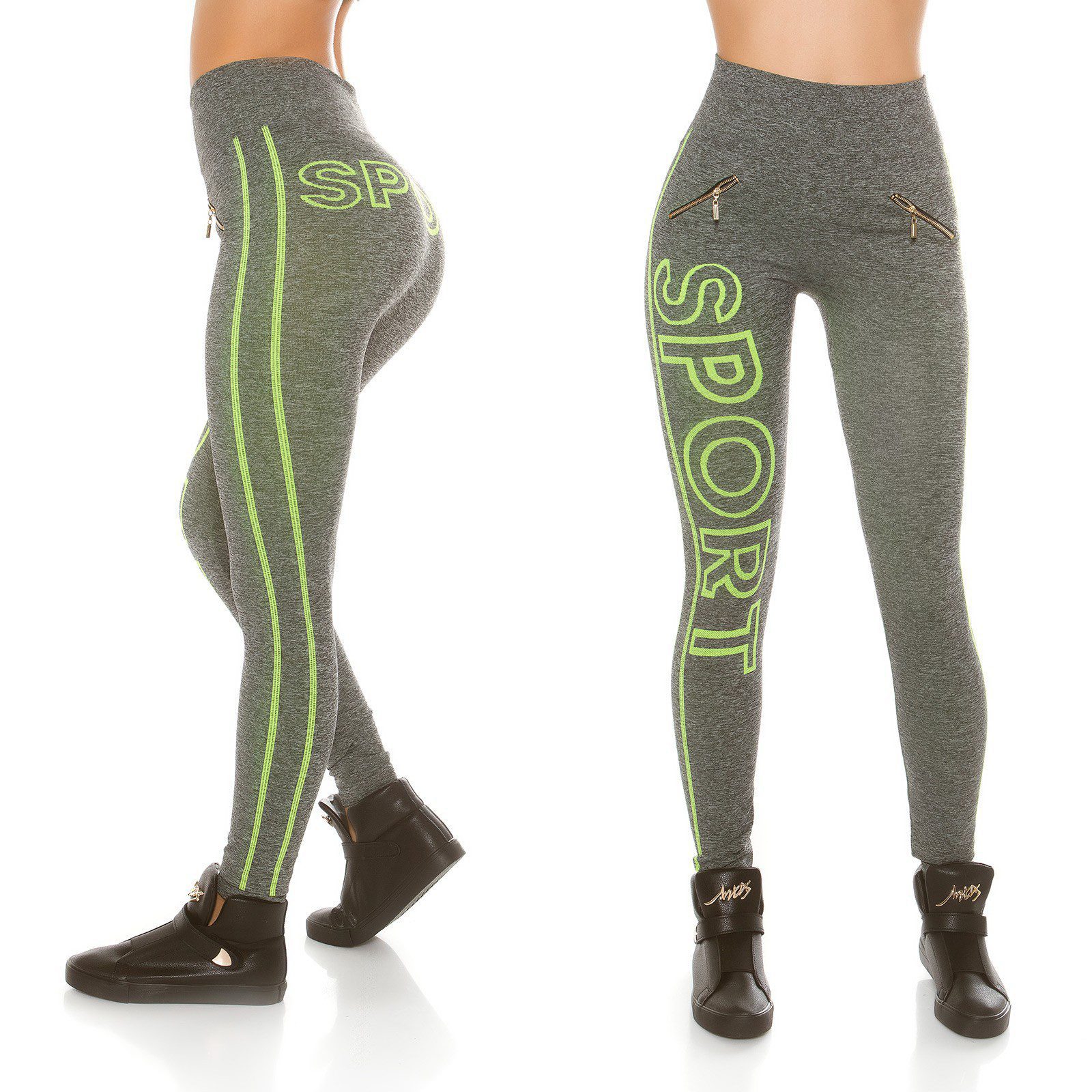 Leggings sportswear MAYA couleur jaune – Image 3