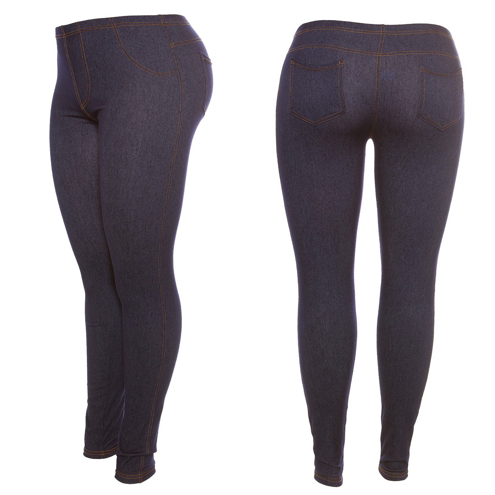 Jegging femme sexy effet jeans CLAUDIA couleur bleu – Image 3