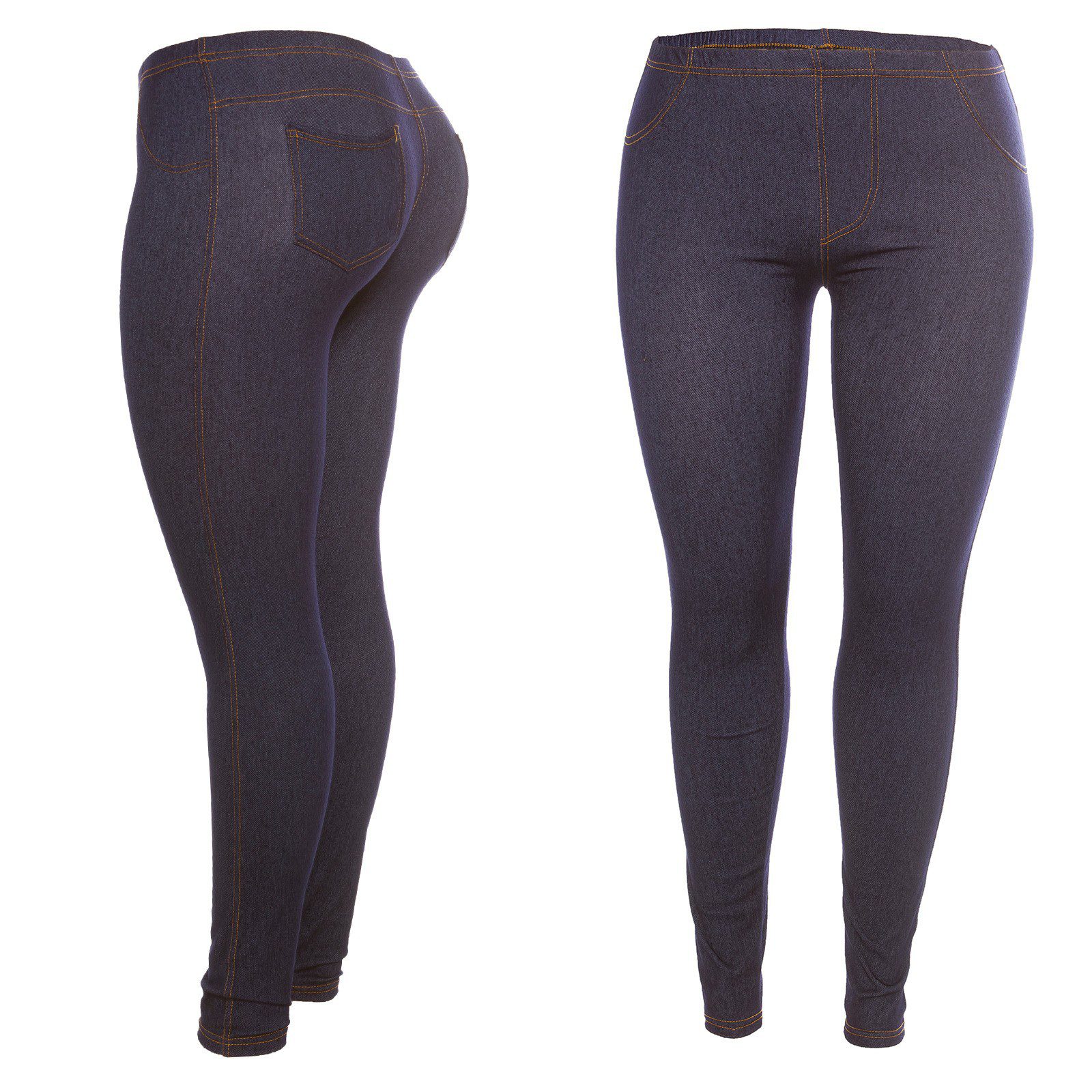 Jegging femme sexy effet jeans CLAUDIA couleur bleu – Image 4