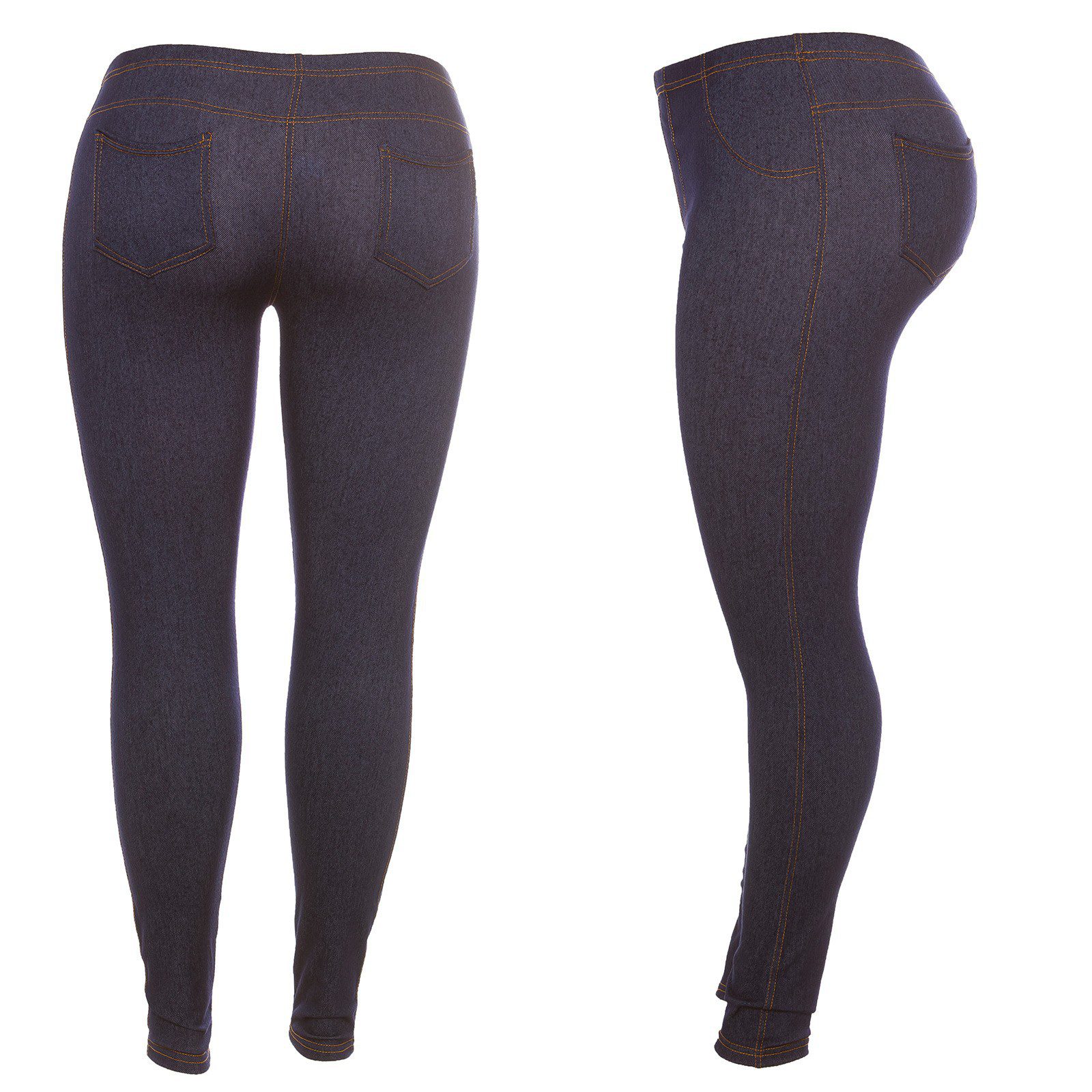 Jegging femme sexy effet jeans CLAUDIA couleur bleu – Image 2