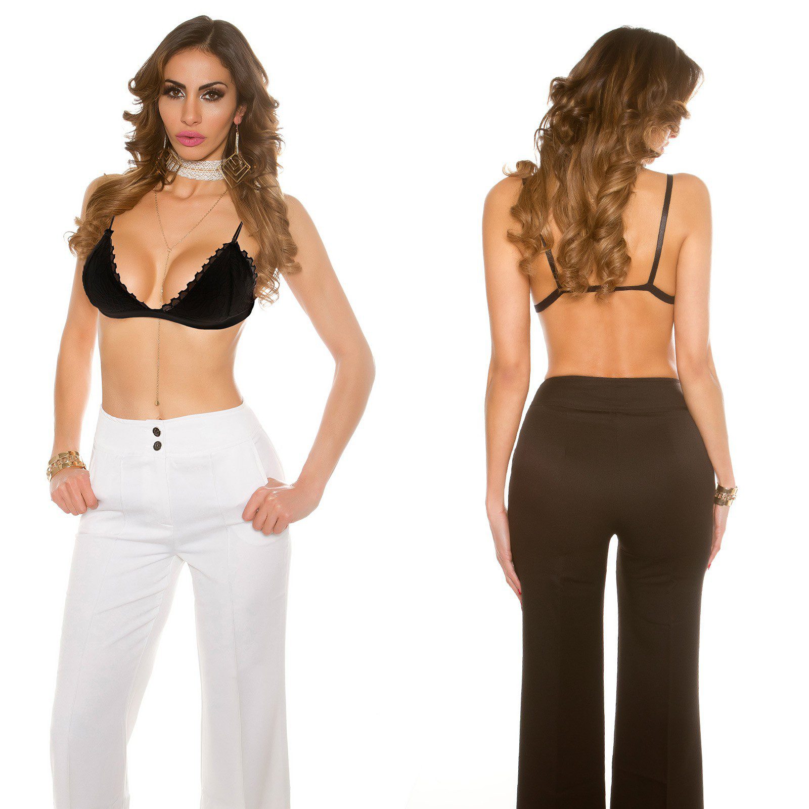 Brassière femme sexy en dentelle SABRINA couleur noir – Image 4