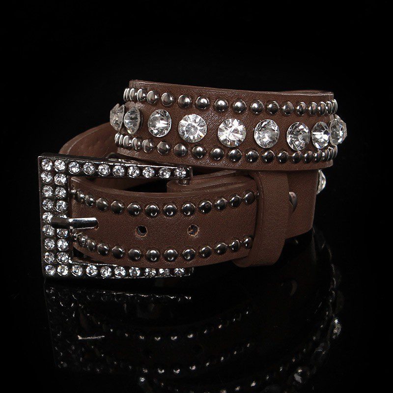 Bracelet avec strass MAIA couleur caramel – Image 2