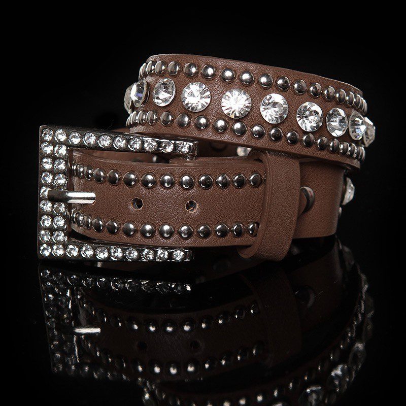 Bracelet avec strass MAIA couleur caramel – Image 3