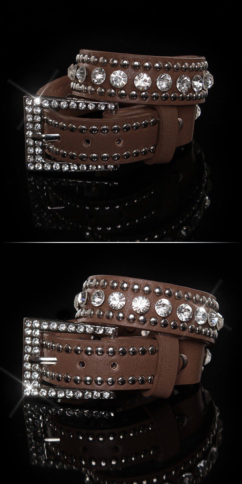Bracelet avec strass MAIA couleur caramel – Image 4