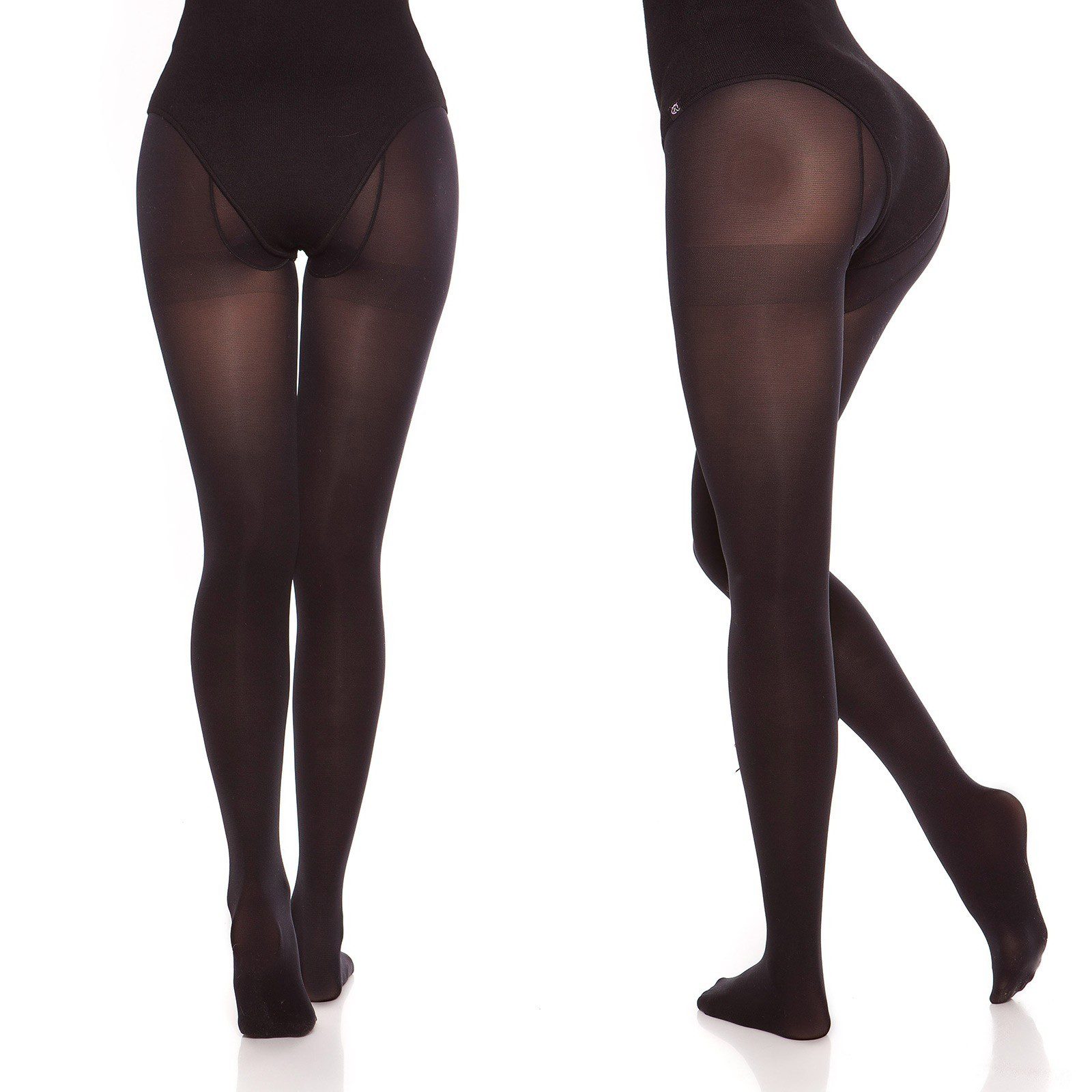 Collant avec strass tendance sexy ISABELLA couleur noir – Image 3