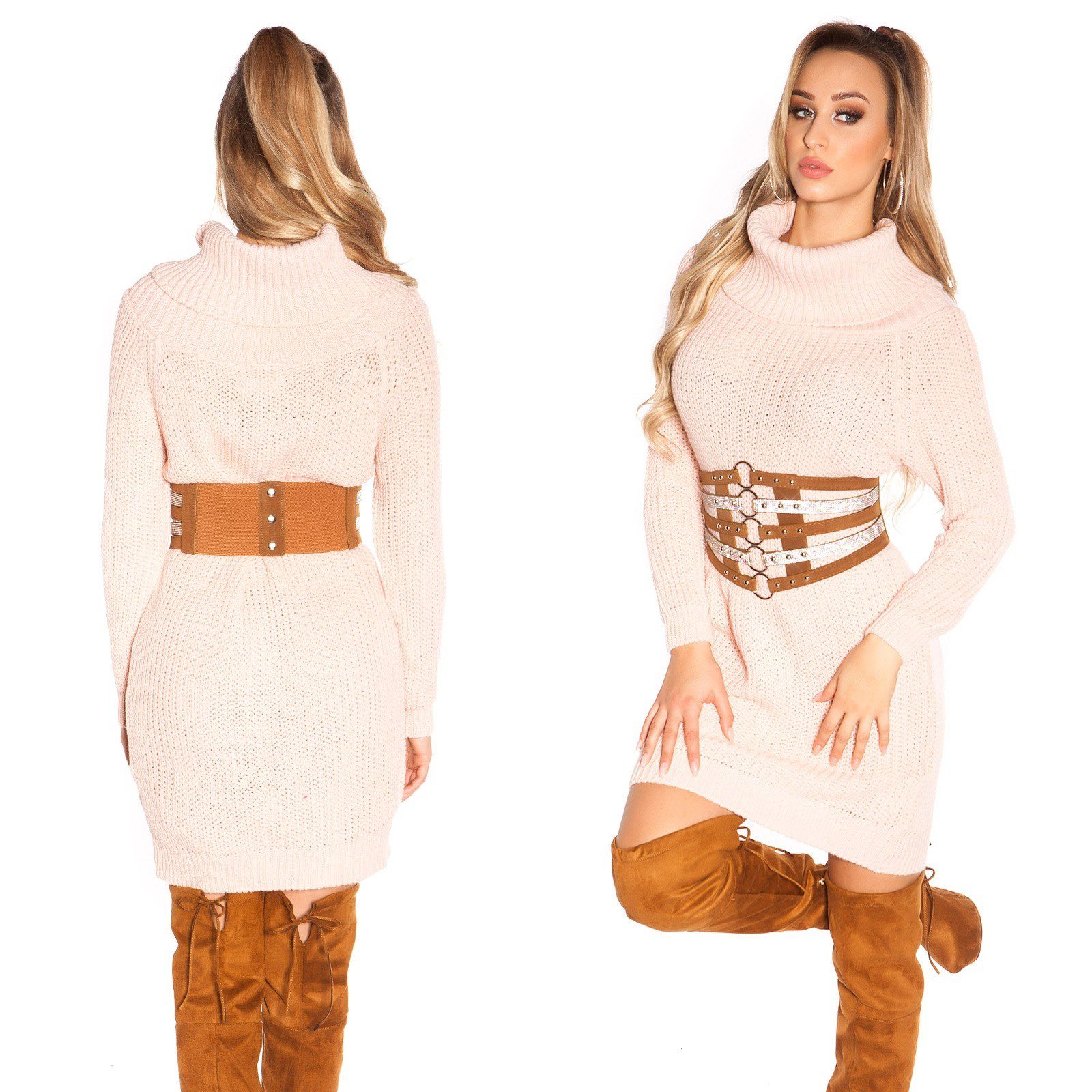 Ceinture corsage avec strass femme sexy VANNY couleur marron – Image 3