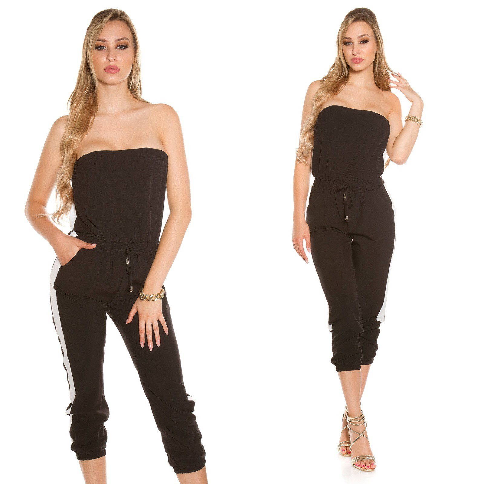 Combinaison bandeau femme fashion ENOLA couleur noir