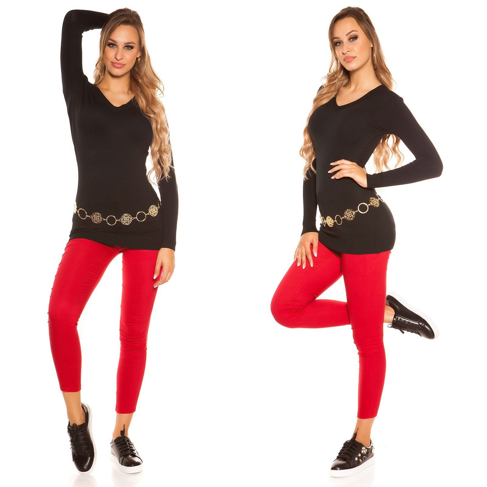 Sneackers fashion et sexy PAULINE couleur noir – Image 3