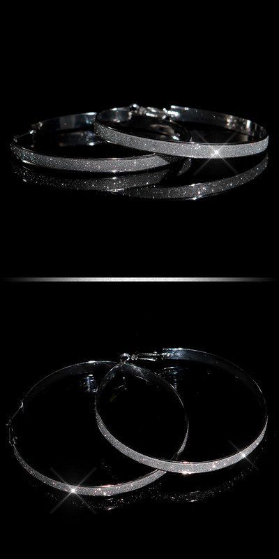 Elegant boucle creoles pour femme de couleur argent – Image 3