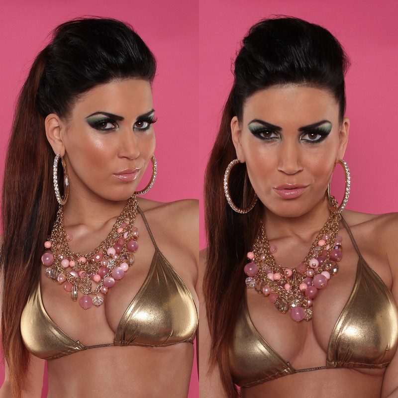 Collier à la mode avec des perles ELENA couleur rose – Image 2