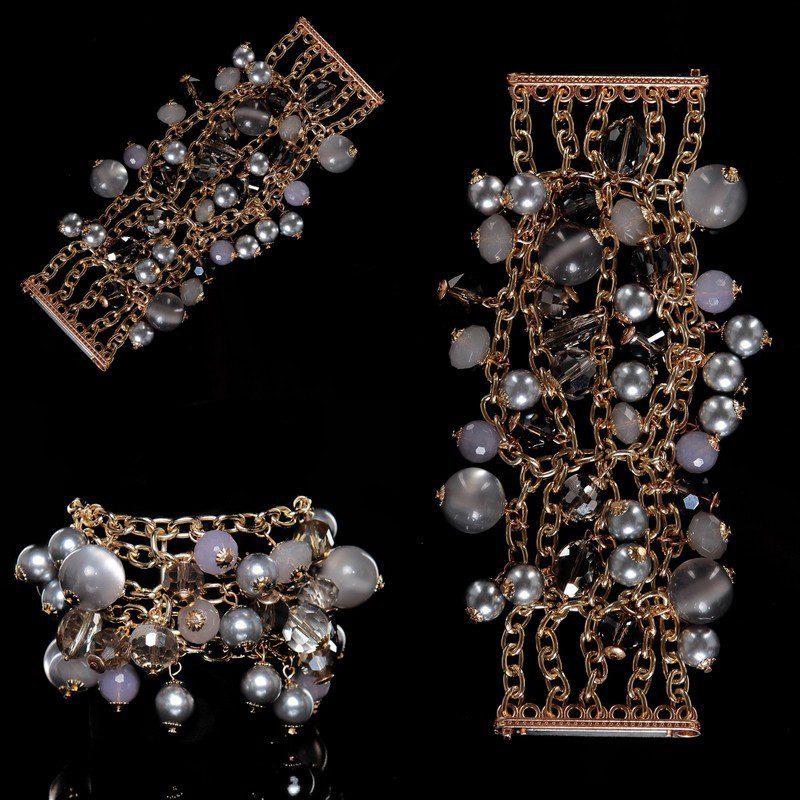 Bracelet femme à la mode LAURA couleur gris