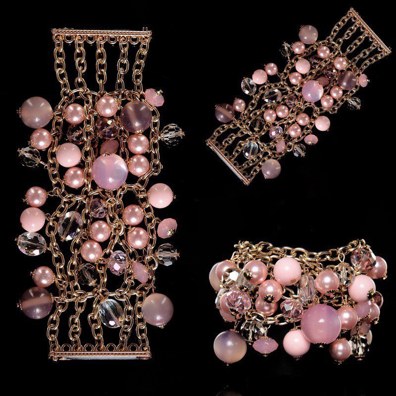 Bracelet femme à la mode LAURA couleur rose – Image 2