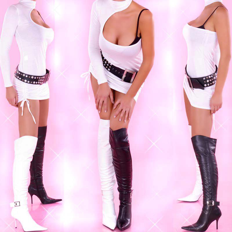 Robe courte ultra sexy MONICA couleur blanc – Image 2