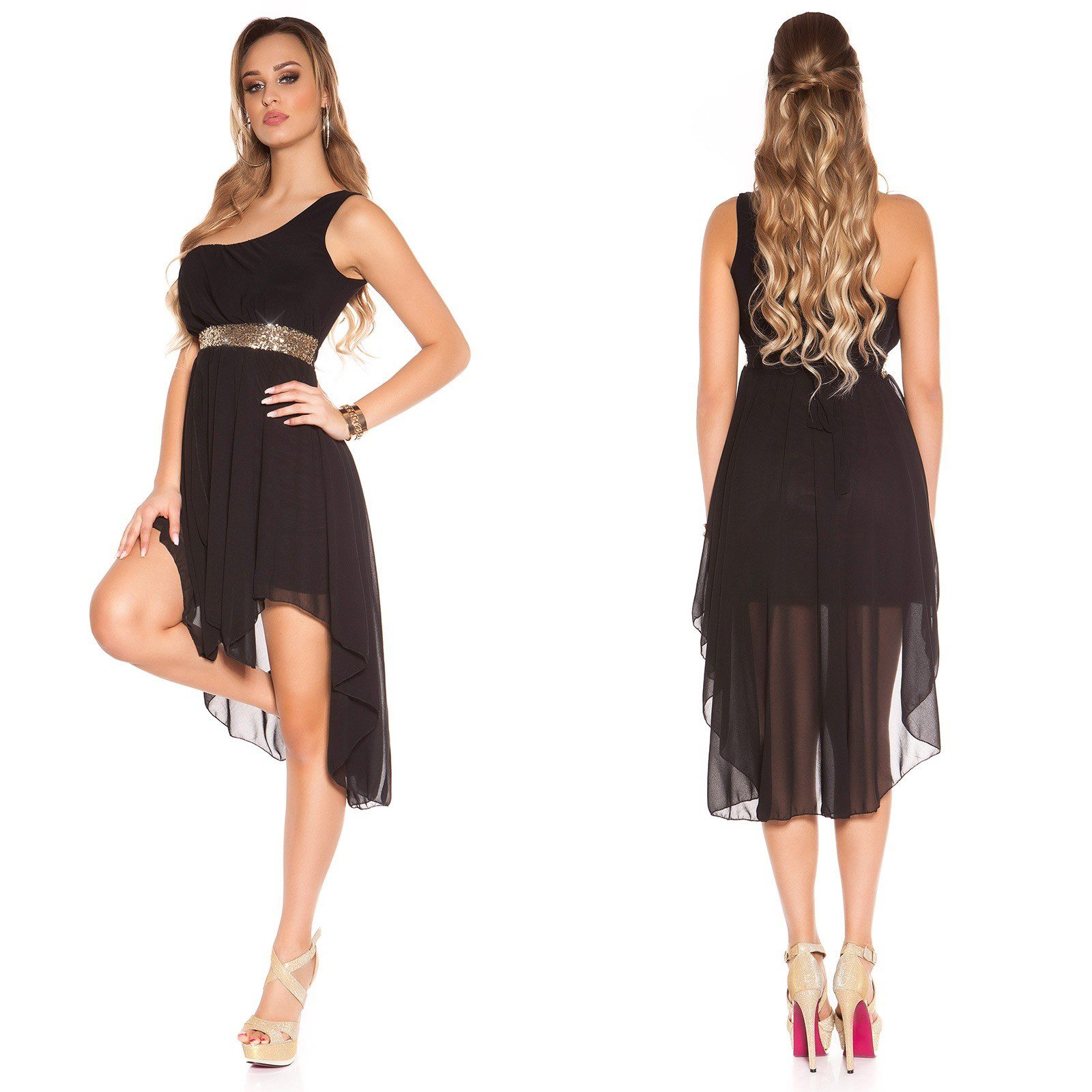 Robe fashion de cocktail MELINDA couleur noir – Image 3