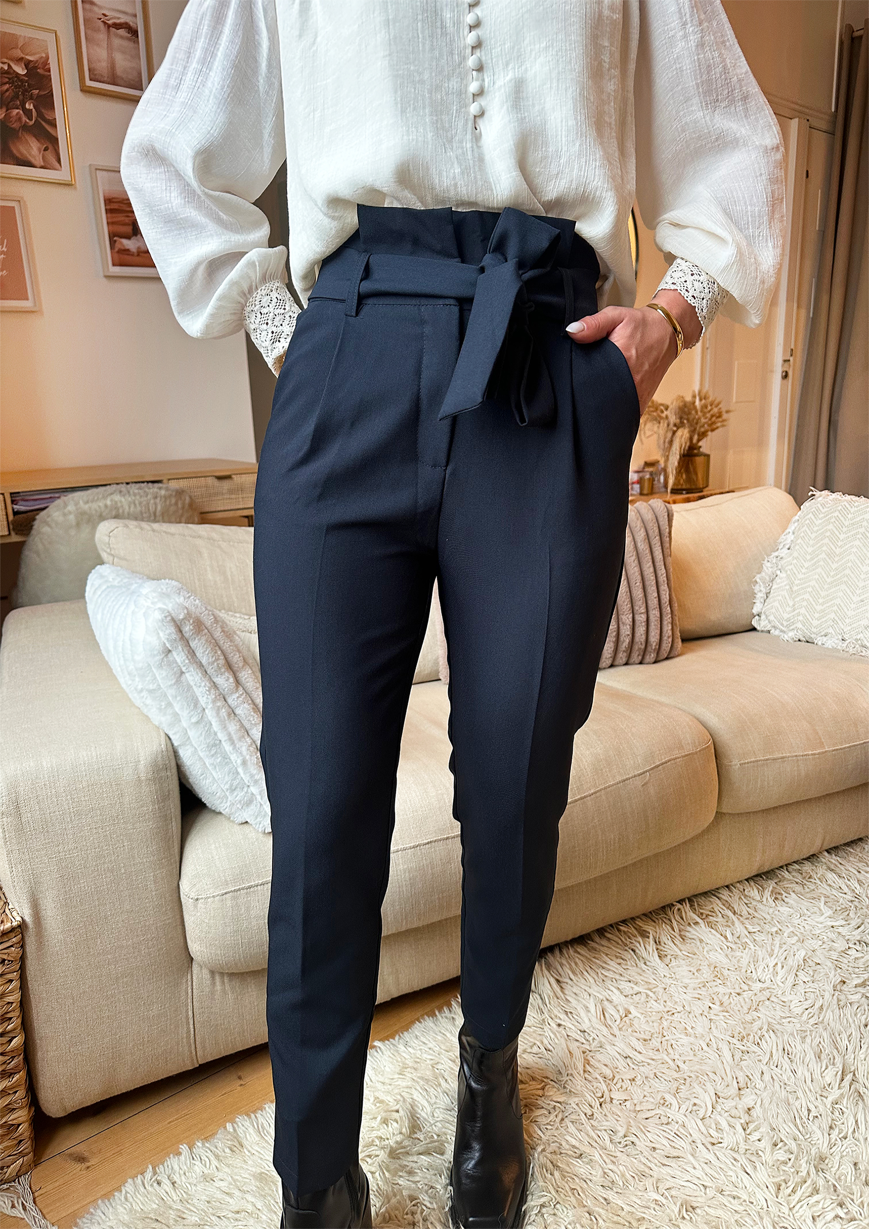 Pantalon Agathe Marine – Image 2