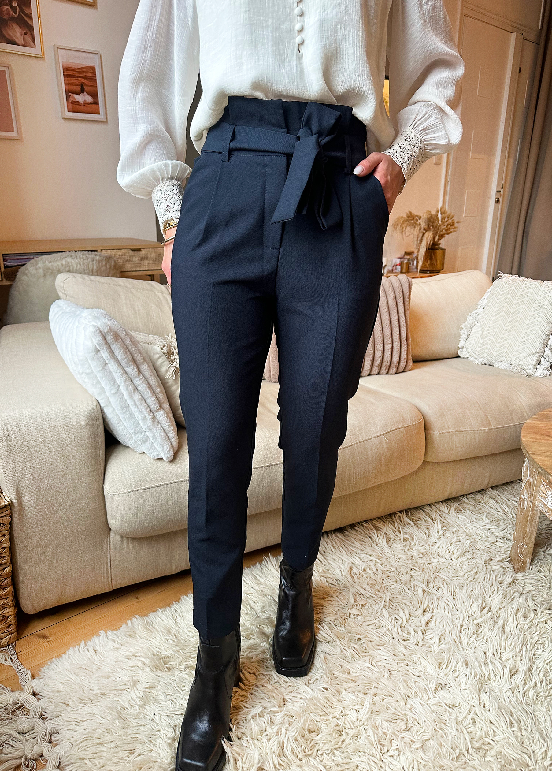 Pantalon Agathe Marine – Image 3