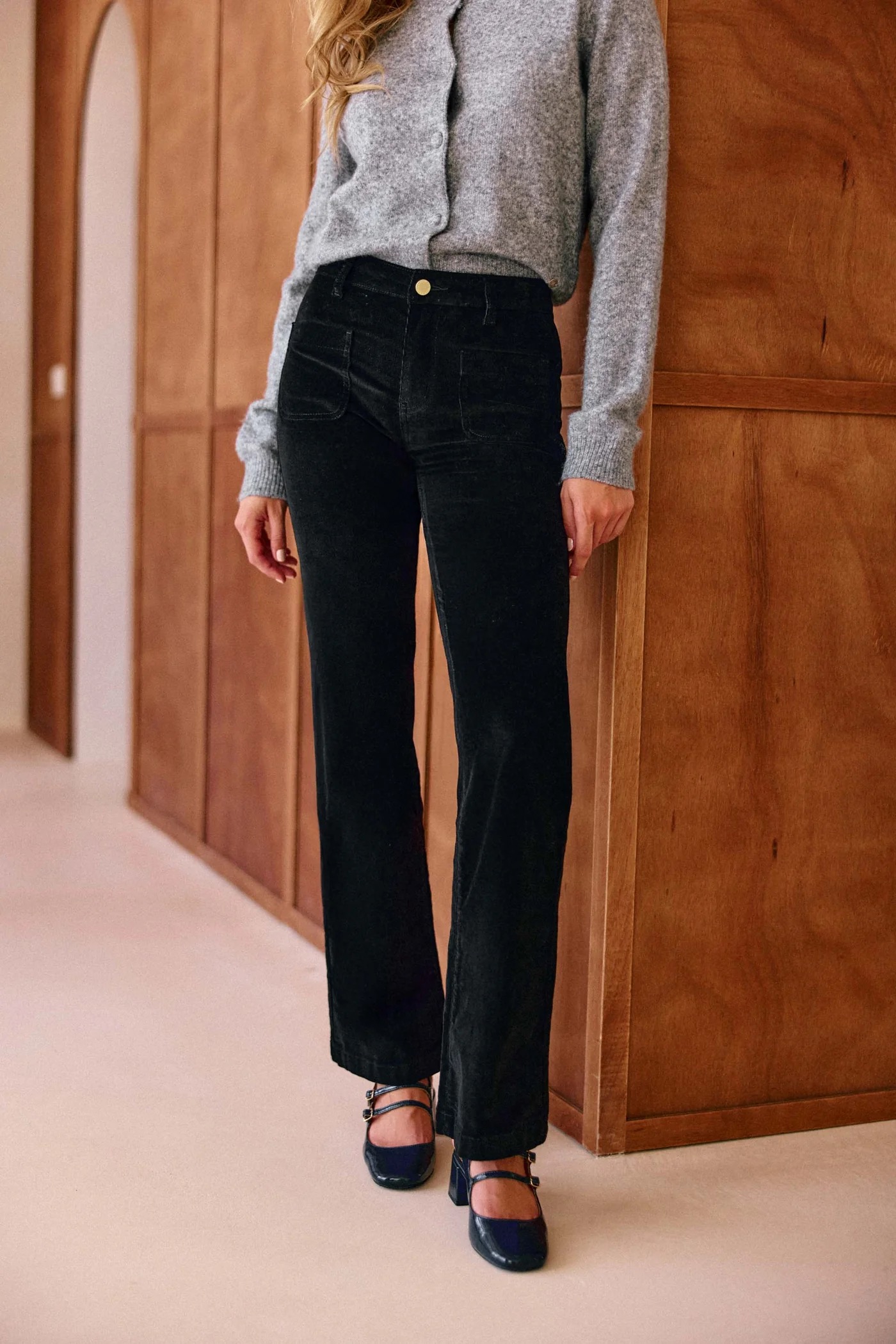 Pantalon Lana Velours Noir – Image 3