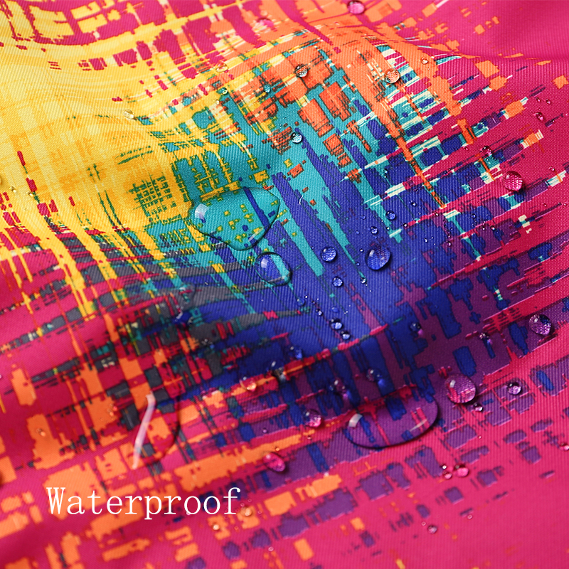 Pantalon ski femme élastique avec bretelles et motifs de couleurs – Image 5