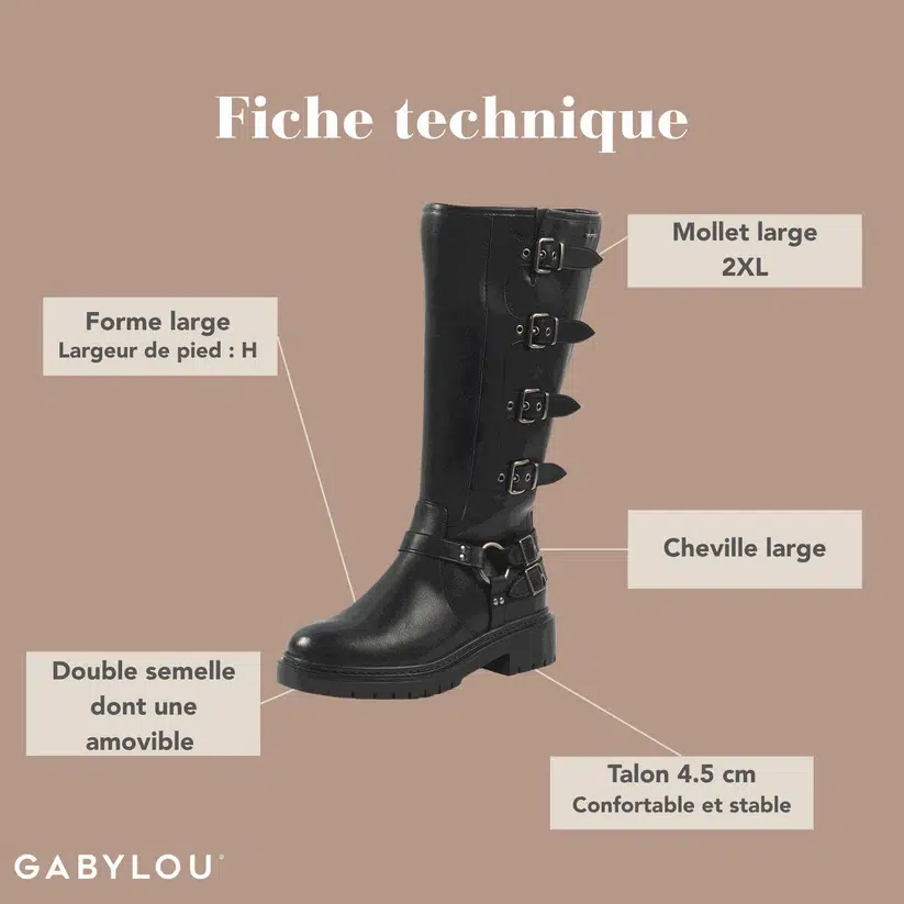 Bottes mollets larges 2XL Penelope – Gabylou – Image 2
