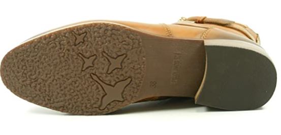 Boots femme cuir talon plat fermeture zip marron PIKOLINOS ROYAL W4D – Image 8