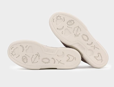 Tennis femme ultra-légère Semelle épaisse Plate Lacet élastiqué Chaussant large PITAS Coloris blanc ou bleu – Image 5