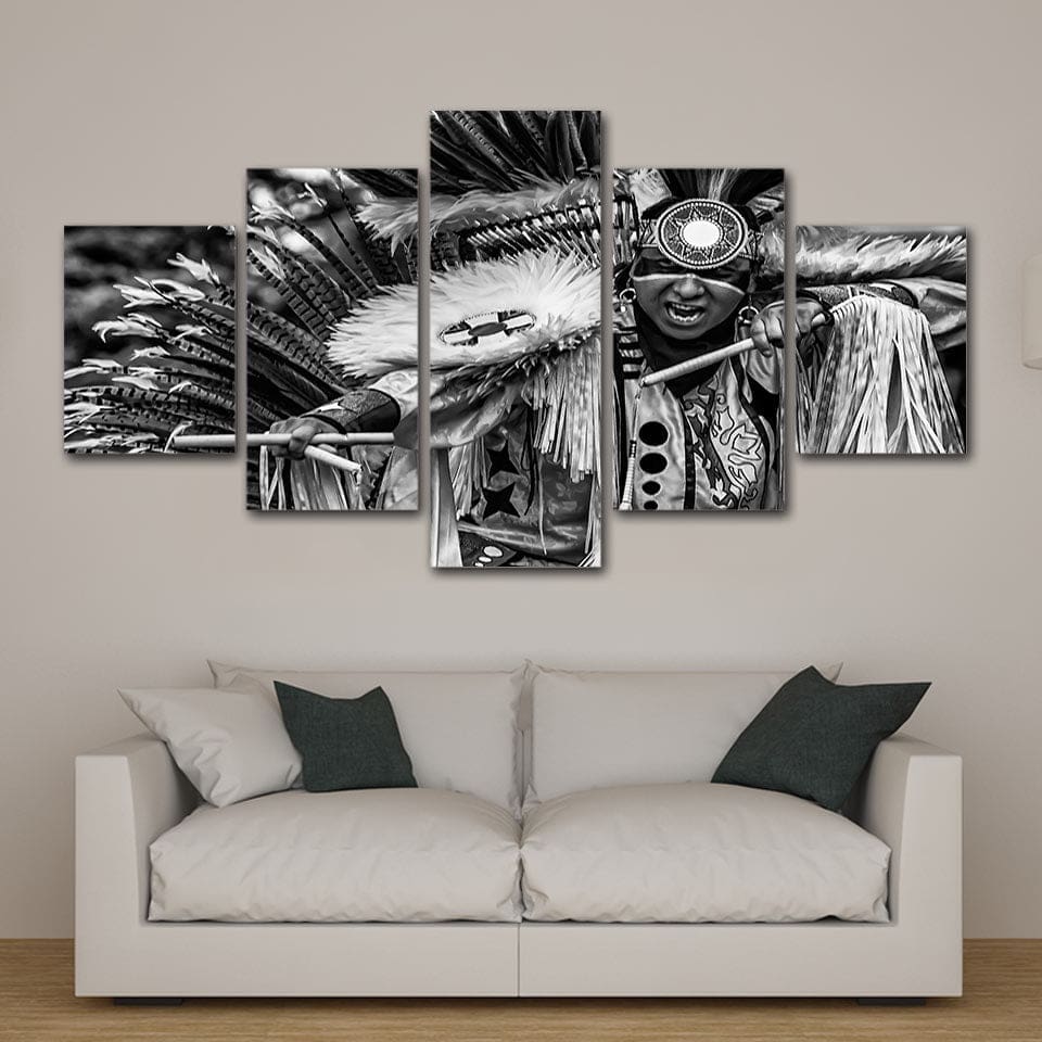 Tableau Indien Guerrier Enervé – Image 3