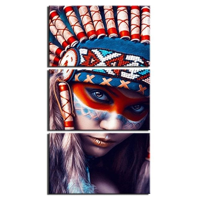 Tableau Indien Visage Blue – Image 2