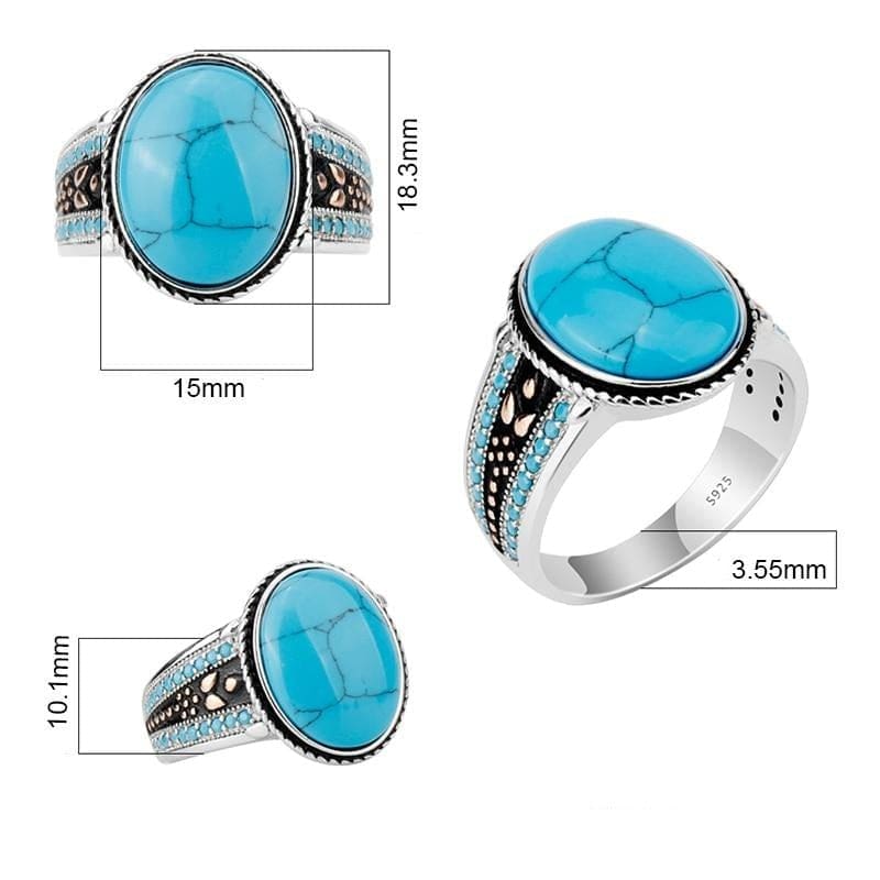 Bague TurquoiseNiela (Argent) â Image 7