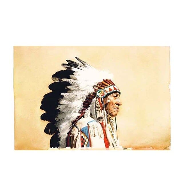 Tableau Indien Chef Indien Nuage Blanc – Image 2