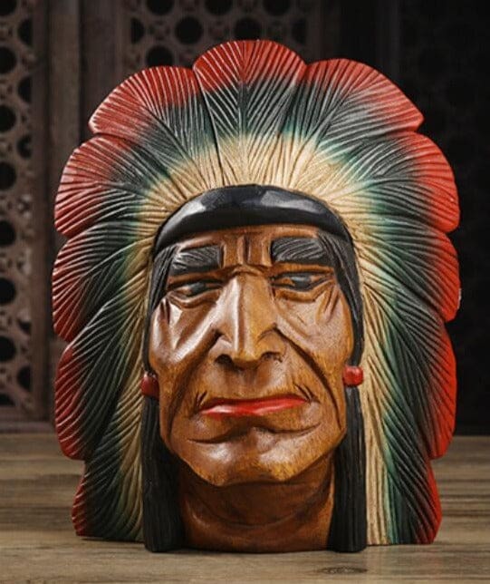 Statue Amérindienne Chef Massif – Image 7