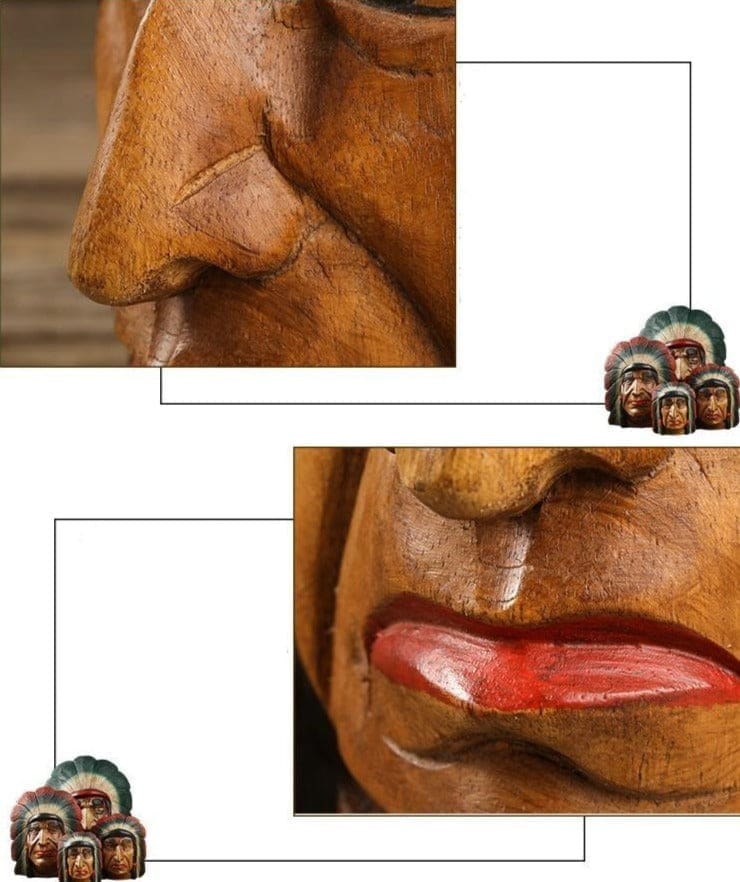 Statue Amérindienne Chef Massif – Image 8