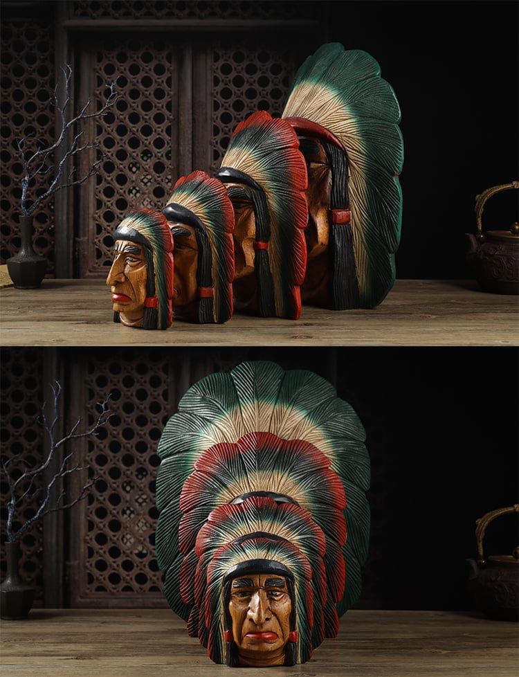 Statue Amérindienne Chef Massif – Image 6