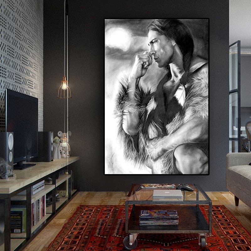 Tableau Indien Homme brun – Image 3