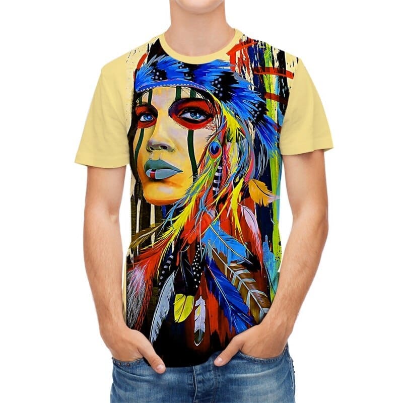 T-shirt Indien Indian Pop Art – Image 3