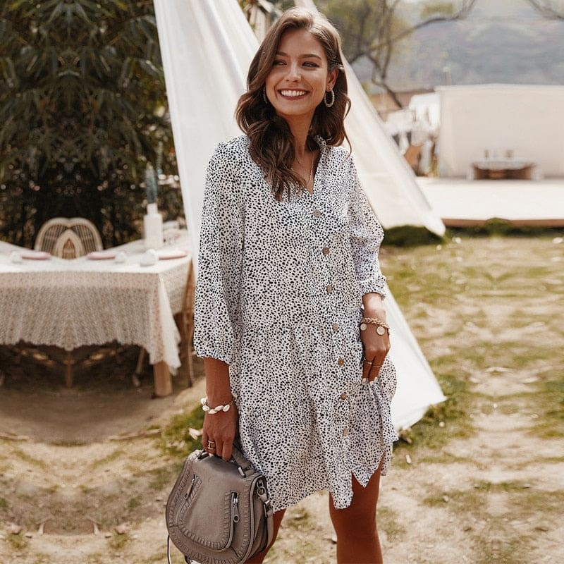 Robe Hippie Indienne Pointe de Corbeau – Image 3