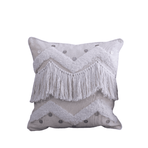 Coussin Indien Décalé à Franges – Image 2