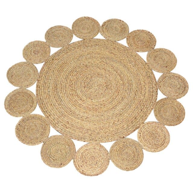Tapis Indien Rond Toile de Jute
