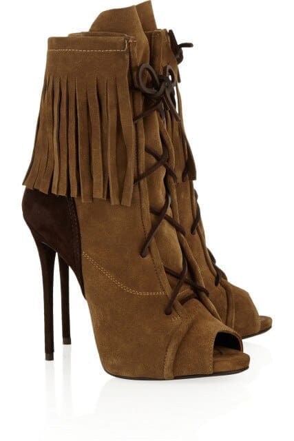 Bottes Indiennes Franges Bout Ouvert