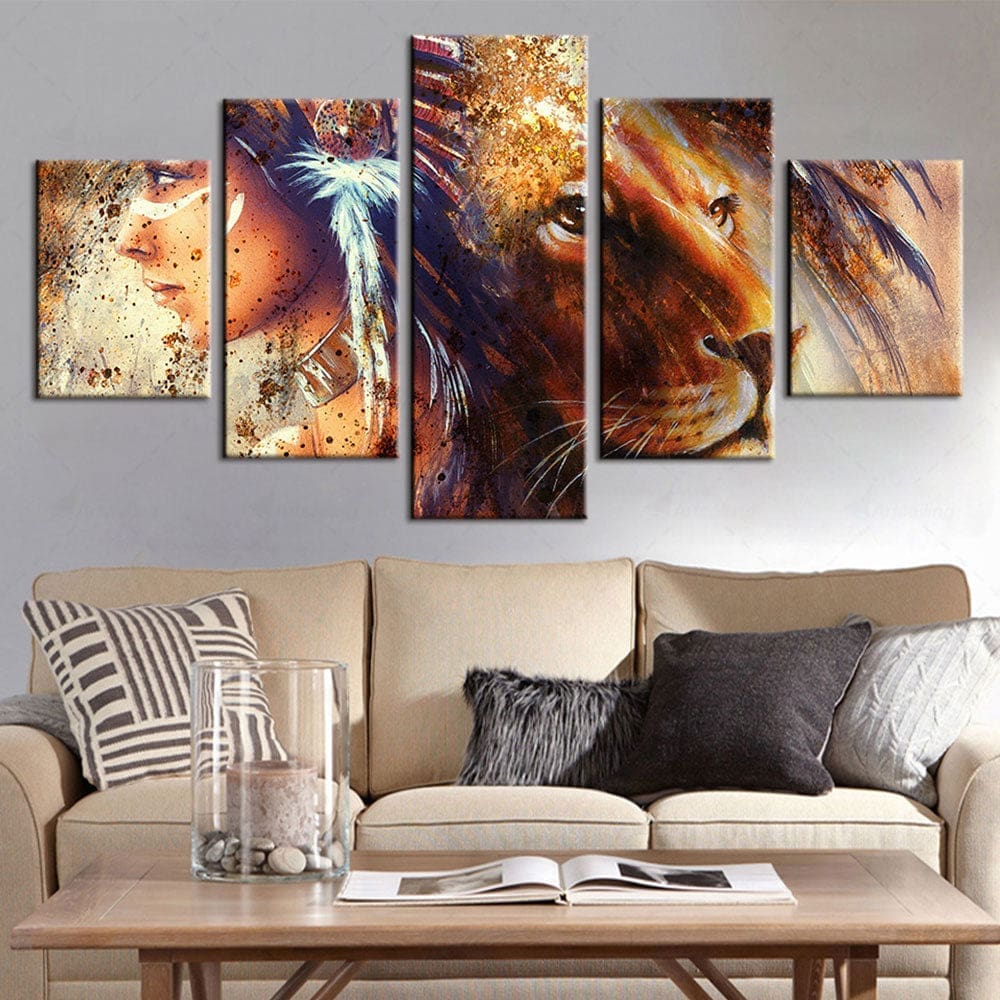 Tableau Indien Reine de Tribu