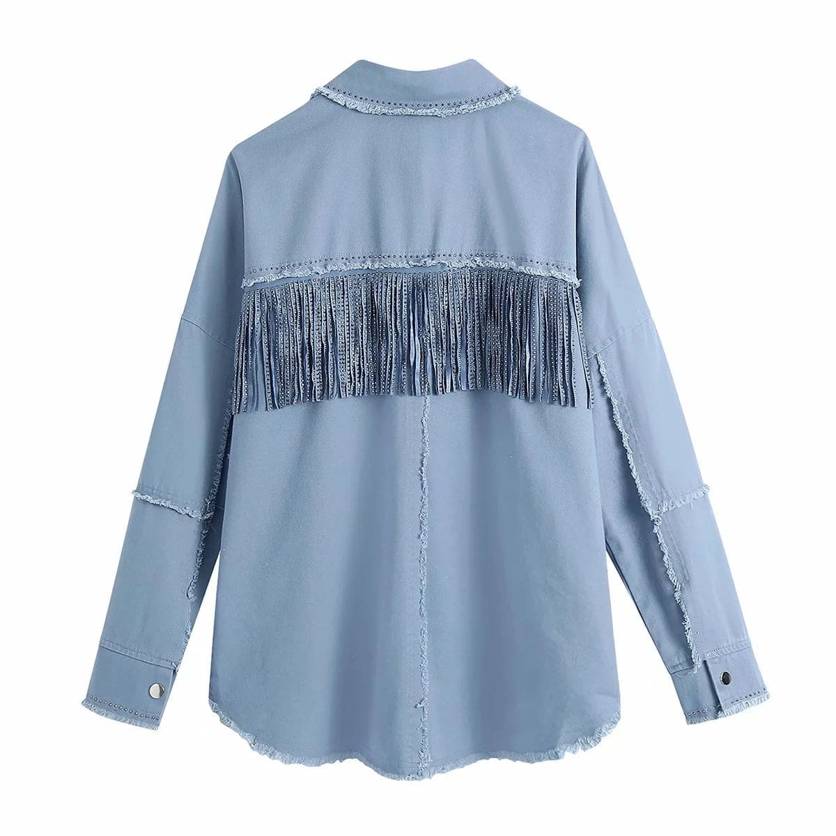 Veste à Franges Blue Indian – Image 8