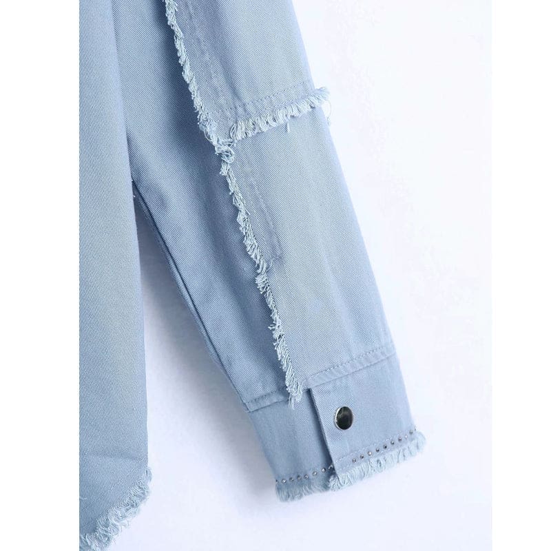 Veste à Franges Blue Indian – Image 9