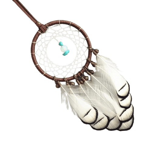 Attrape-Rêve Indien Petite Plume Blanche