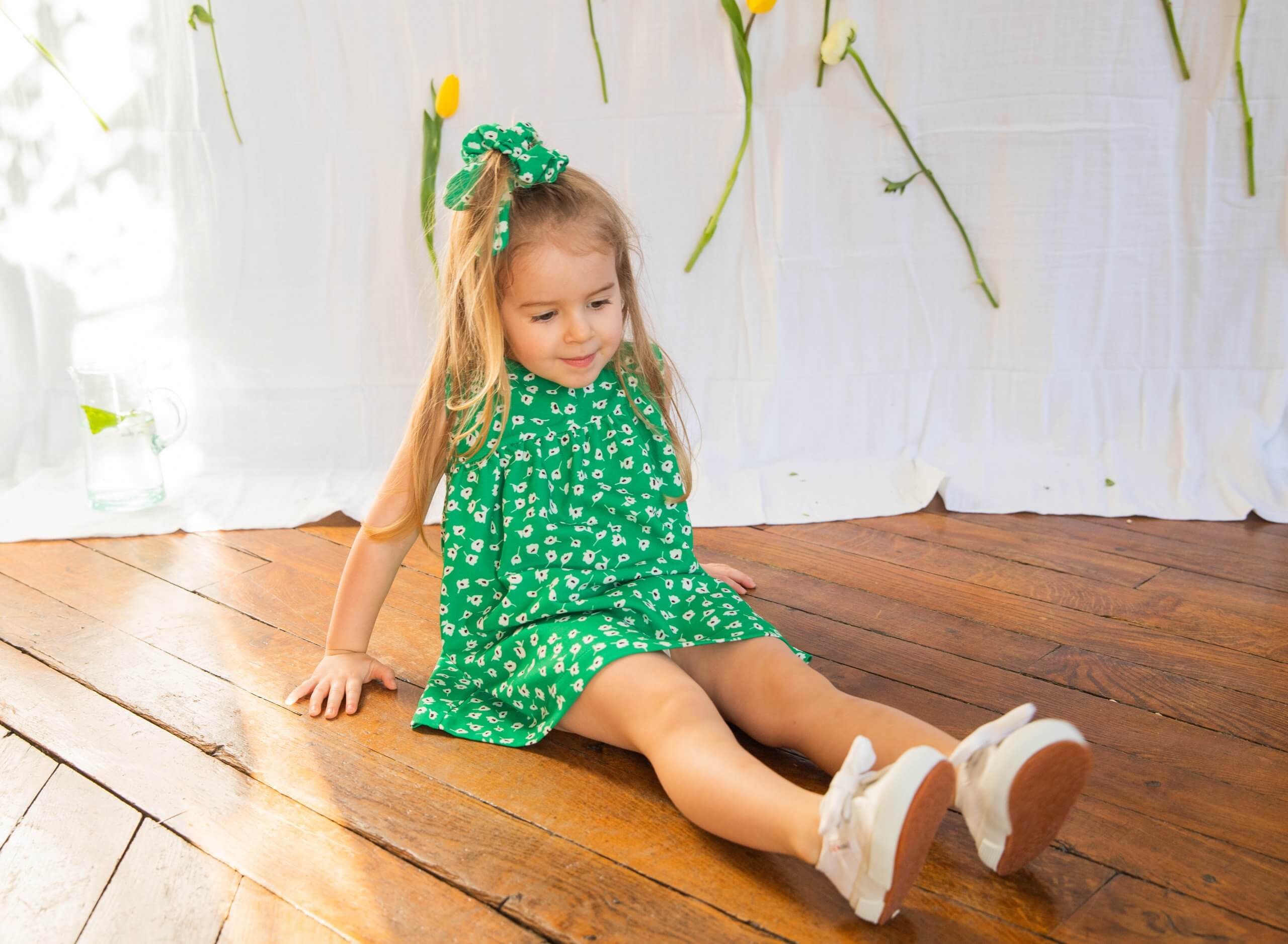 Robe Sucrette enfant liberty émeraude – Image 4