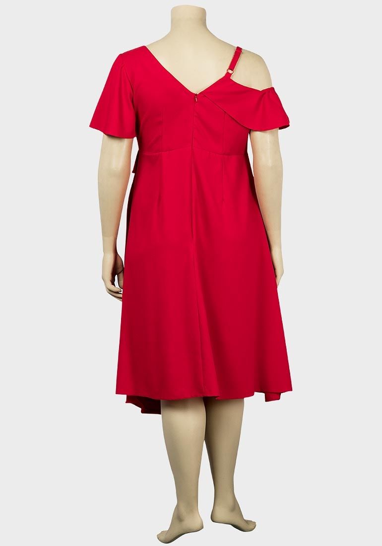 Robe rouge grande taille – Image 2