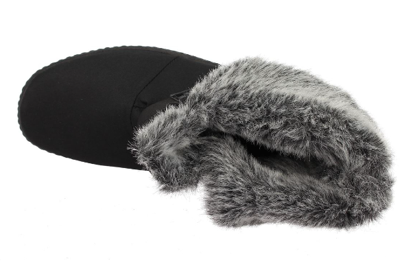 Chaussure Femme Textile imperméable Fermeture Velcro Doublure chaude Bottines Confortables BOISSY SAMITEX Noir – Image 5