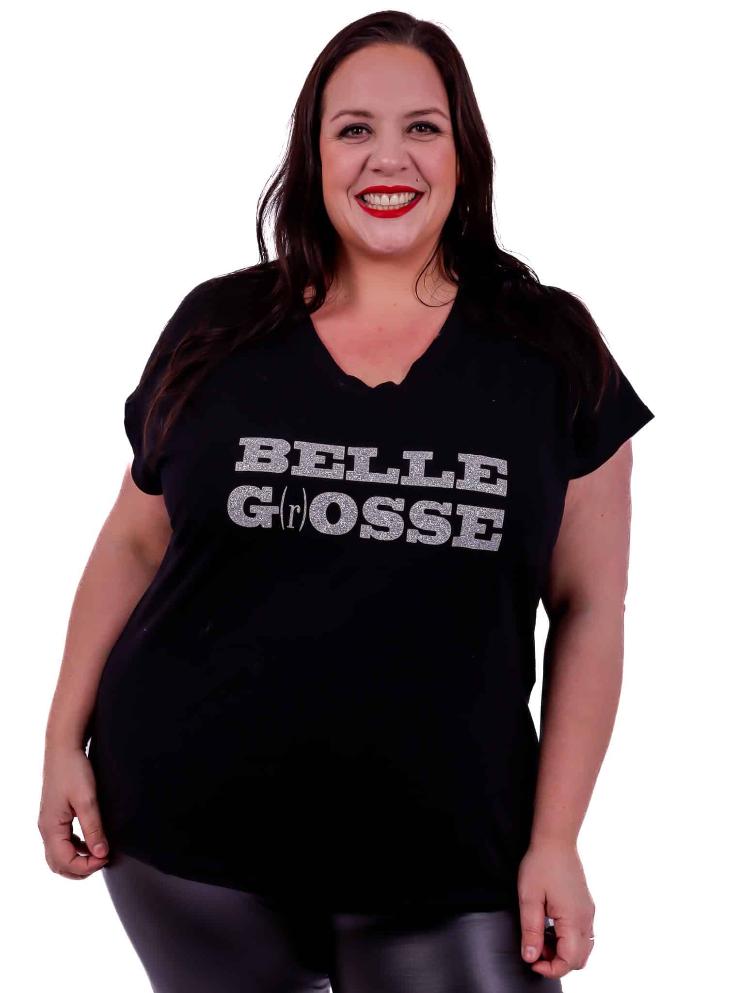 Tee-shirt belle g(r)osse noir – Image 3