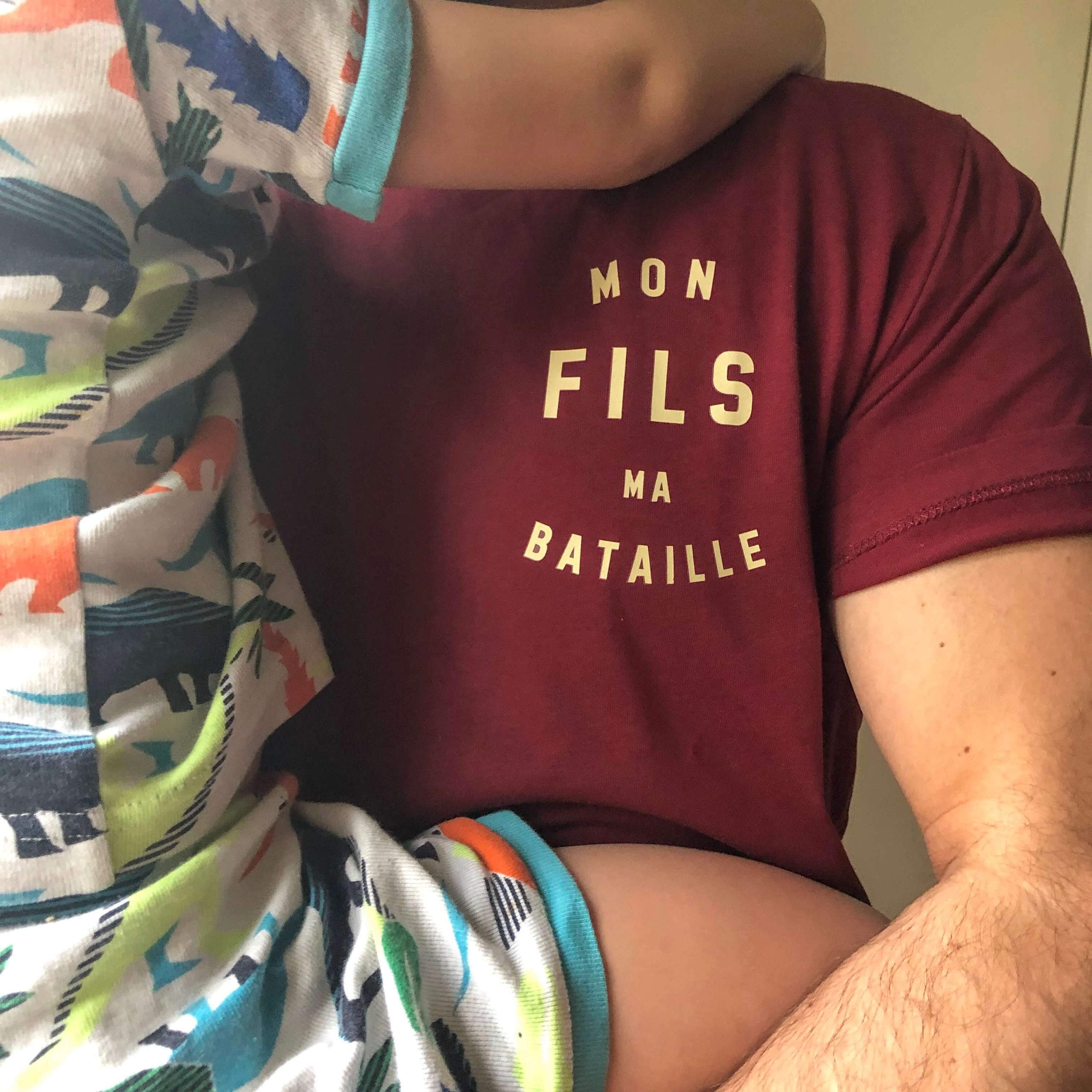 T-shirt unisexe Mon fils, ma bataille – Image 7