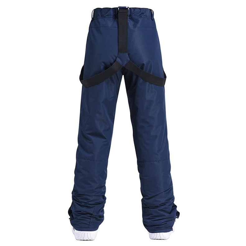 Pantalon ski femme respirant à bretelles bleu – Image 3