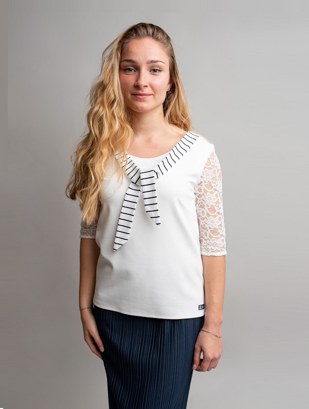 Tunique col rayé marin